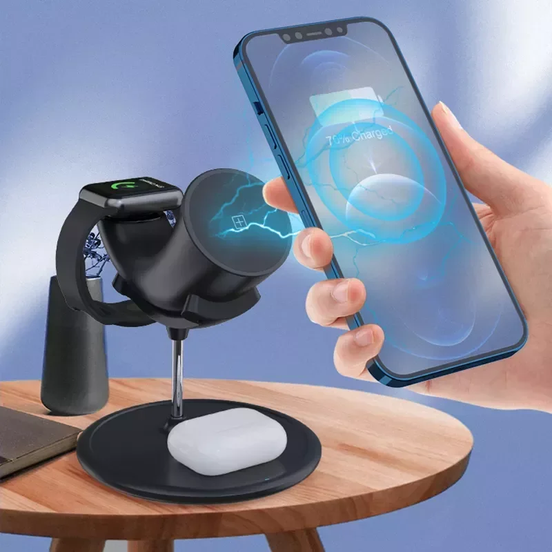 

3in1 for Magsafe Horn Wireless Chargers 12pro 12 13promax 12promax 13pro 13 Quick Charge Fast Charging