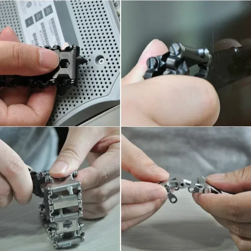 Высококачественный многофункциональный браслет из нержавеющей стали мужской