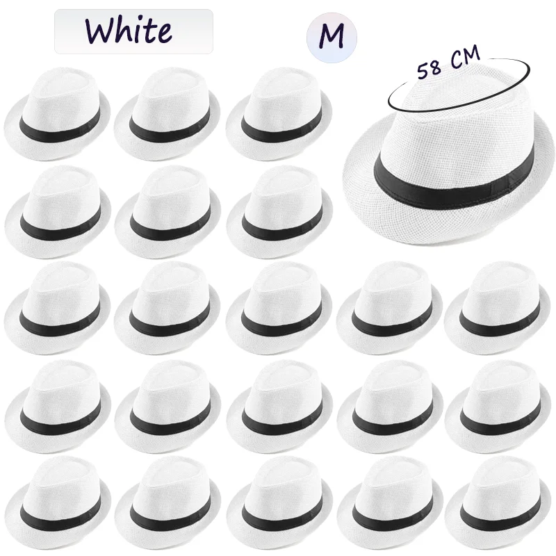 

Свадебная соломенная шляпа-федора 58/60 см