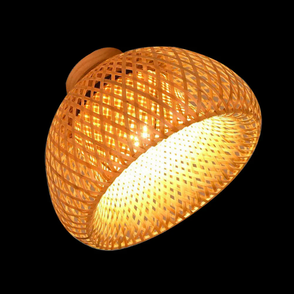 

Chinese Style Simple Lampshade Woven Lampshade Decor Woven Light Shade for Bedroom Home Living Room