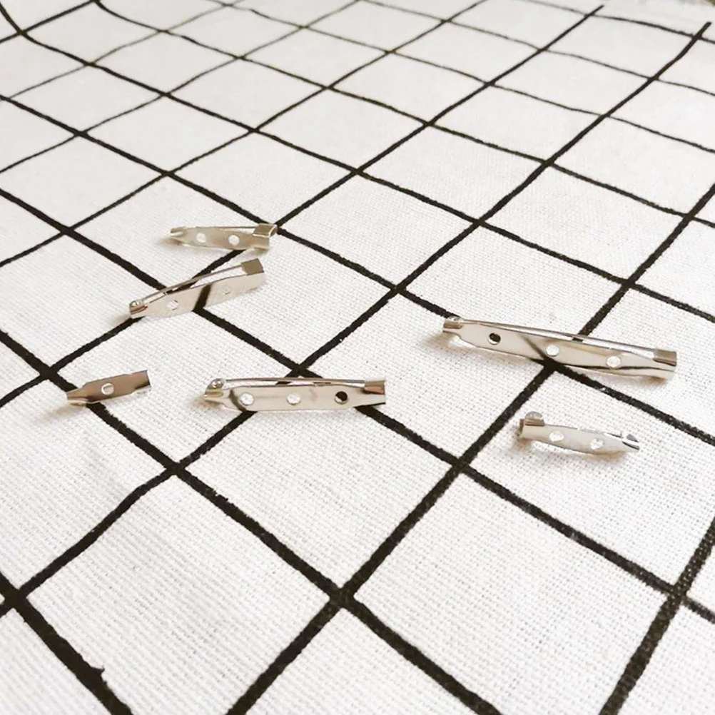 

50 Metal Brooch Safety 3 Holes Badge Safety Back for DIY Jewelry Making ( 40mm )