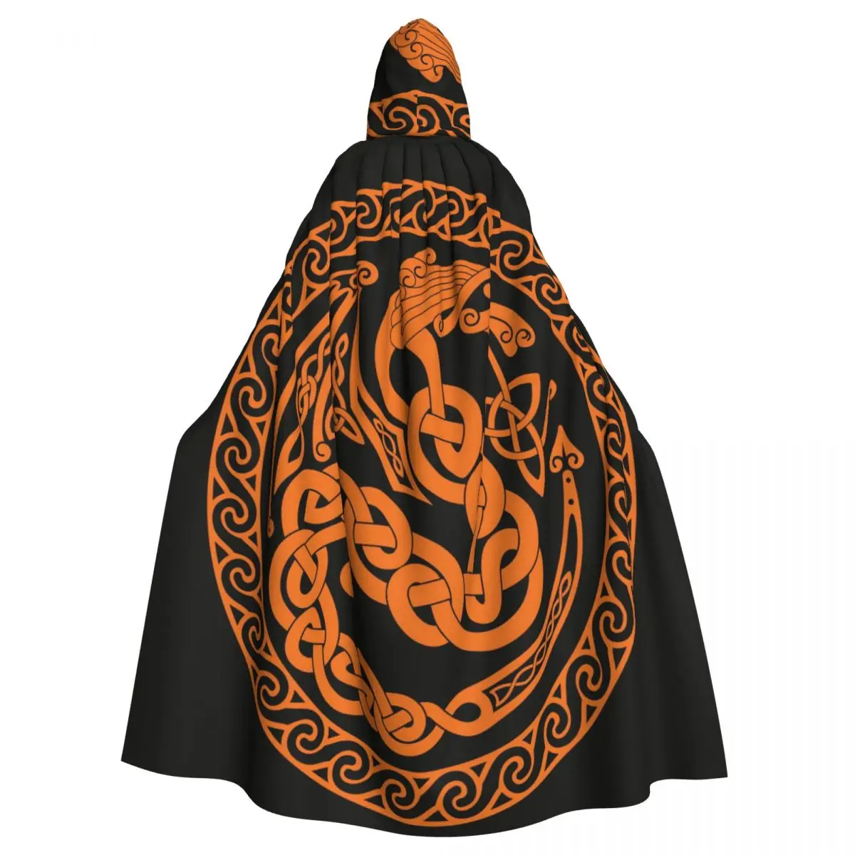 Hooded Cloak Unisex Cloak with Hood Celtic Dragon Cloak Vampire Witch Cape Cosplay Costume