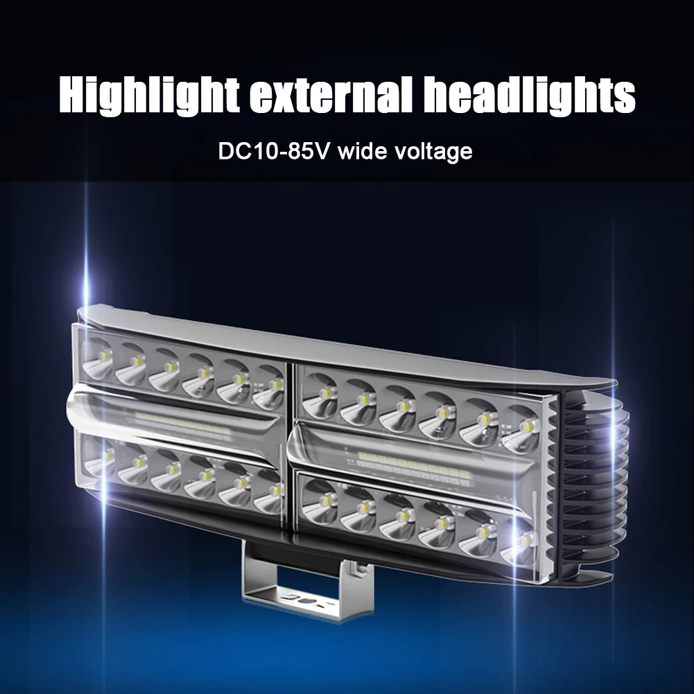 

24LED Car Work Light DC10-85V 65W Off-road Vehicle Modified Roof Lamp Hi Lo Beam 3 Modes LED Auto Headlamp Truck 4x4 ATV Light
