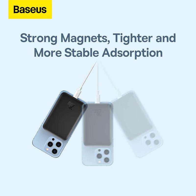 Baseus magsafe Power Bank 6000mAh 20W bezprzewodowa ładowarka do telefonu zewnętrzna bateria szybkie ładowanie dla iPhone 14 13 12 Series Poverbank 2 Baseus magsafe Power Bank 6000mAh 20W bezprzewodowa ładowarka do telefonu zewnętrzna bateria szybkie ładowanie dla iPhone 14 13 12 Series Poverbank 2