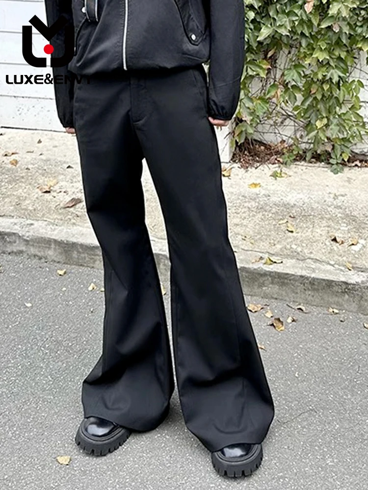 

Брюки-клеш LUXE & ENVY мужские и женские, повседневные шерстяные хлопковые брюки, весна-осень 2023