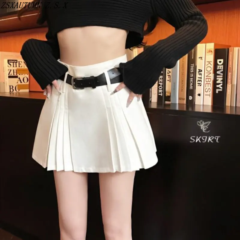 

High Waist Urban Casual A-line Skirt for Women's Spring Autumn New Pleated Short Skirt Japanese Trend Fashion Hip Wrap Skirts