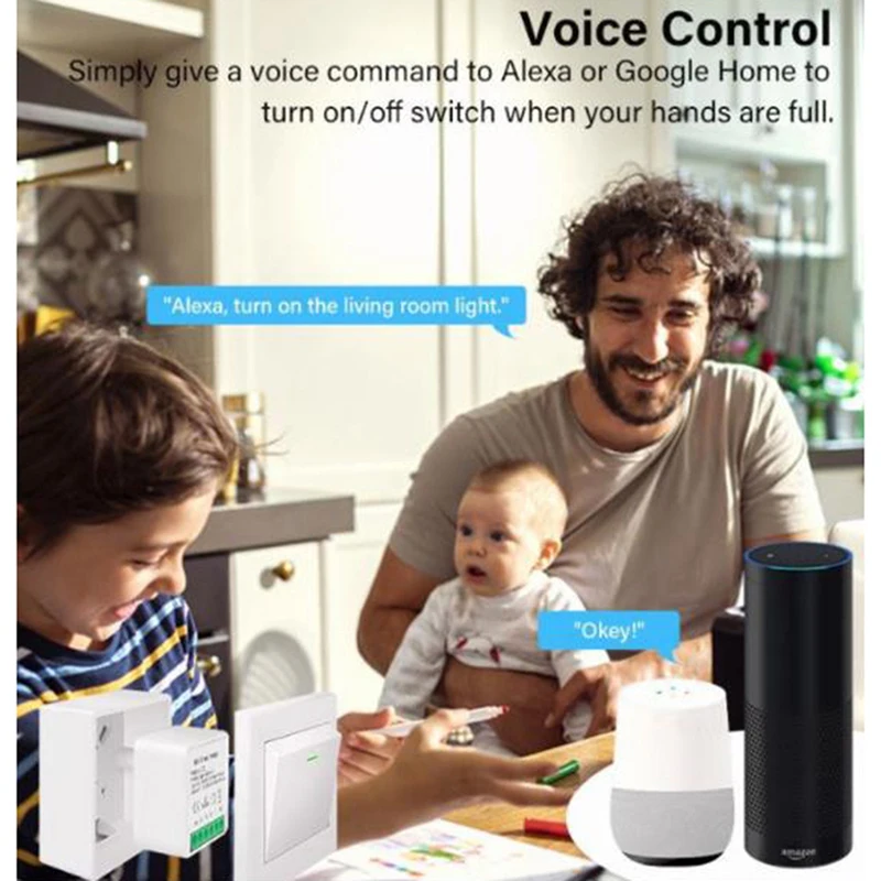 Умный мини-выключатель с поддержкой Wi-Fi 16 А |