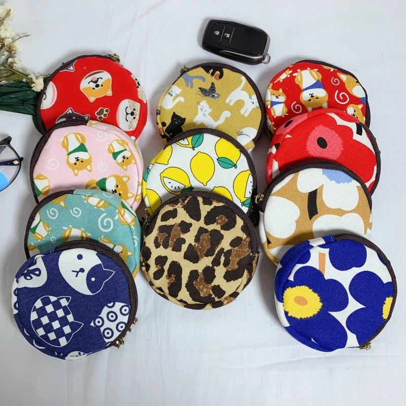 

Small Canvas Lady Girl's Coin Purse & Wallet Pouch Case Bag Key Wallet Pouch Bag Flower Purses