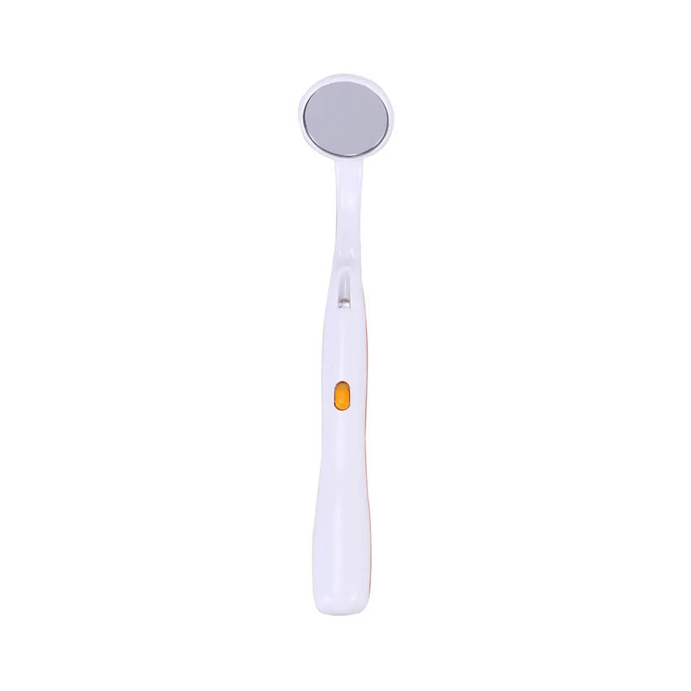 

Oral Dental Mirror Mouth Tooth Inspection Mirror with Bright LED Light for Dental Care (Orange)
