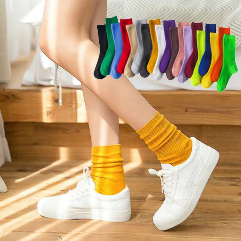 

women Autumn Winter Socks Cotton Stripe Warm Comfortable Men Long Sock Soft Breathable Solid color Male Socks Chausette Mujer