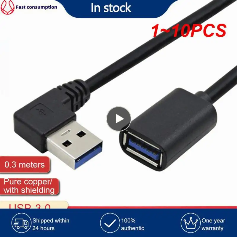 

1 ~ 10 шт. Удлинительный Кабель USB 3,0 штекер-гнездо правый угол 90 градусов адаптер USB вверх/вниз/влево/вправо кабель USB 0,2 м
