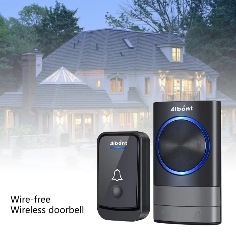 Y1UD Wireless Doorbell Waterproof IP44 Door Bells WiFi Alarm Doorbell Two Way Talk For Home Office Security System