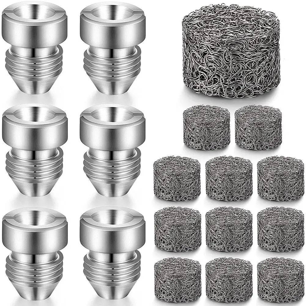 

6 Pieces Foam Cannon Orifice Nozzle Tips and 12 Pieces Foam Maker, Universal 1.1 mm Thread Nozzle and Mesh