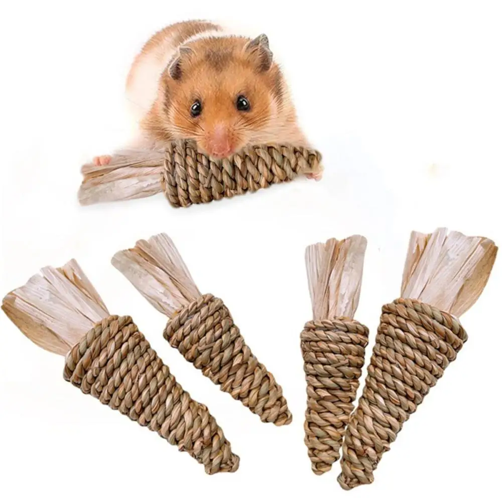 

New Squirrel Guinea Pigs Chinchilla Hamster Molar Tool Pet Chew Toys Rabbit Snacks Sweet Bamboo