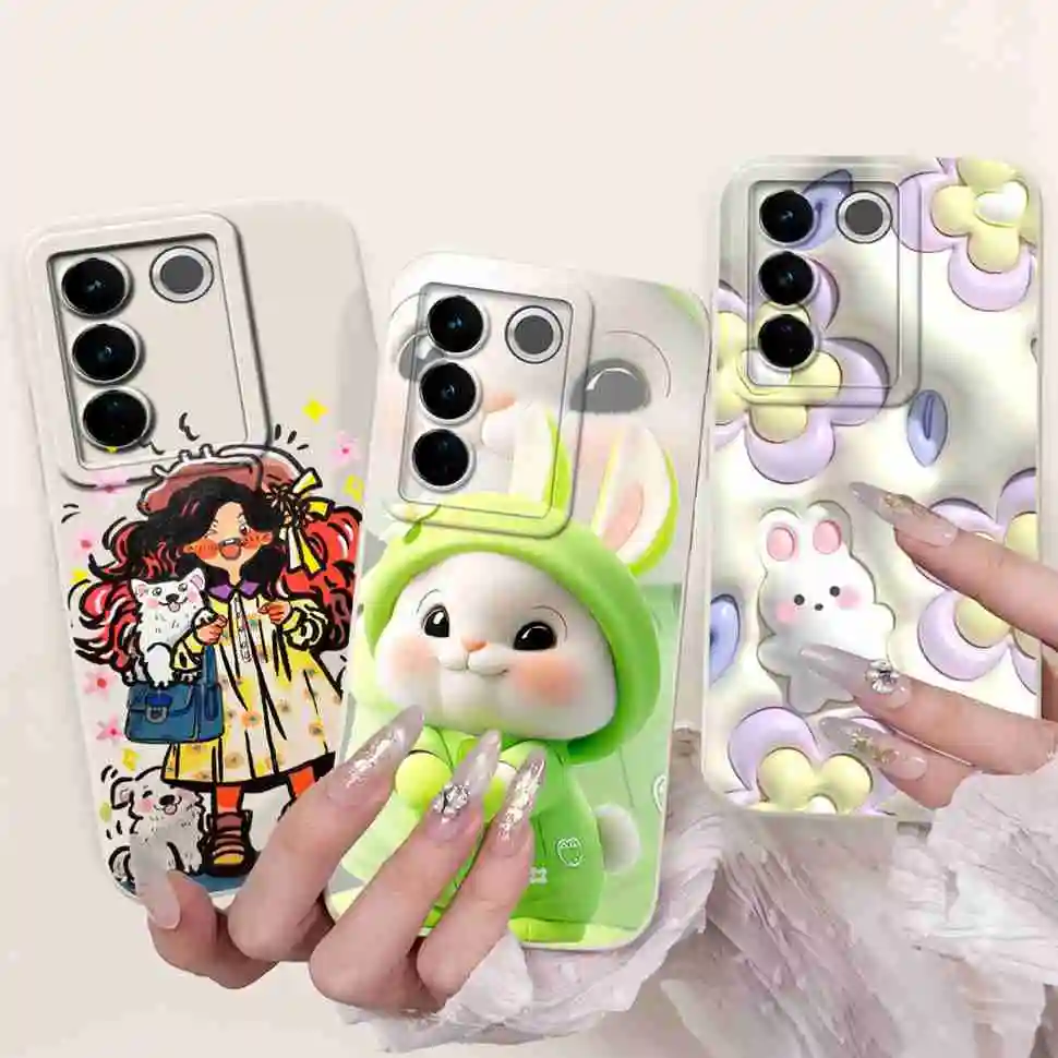 Чехол для Vivo S16e V2239A Cool Girl с росписью чехлы телефонов полный корпус S 16e 5G