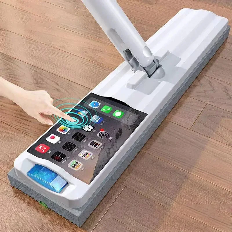 

Mop Cleaning Rag For Mop Floor Household Mop Multi-purpose Squeeze Flat 360 Roration Pads Wash Hand Washing Free Microfiber