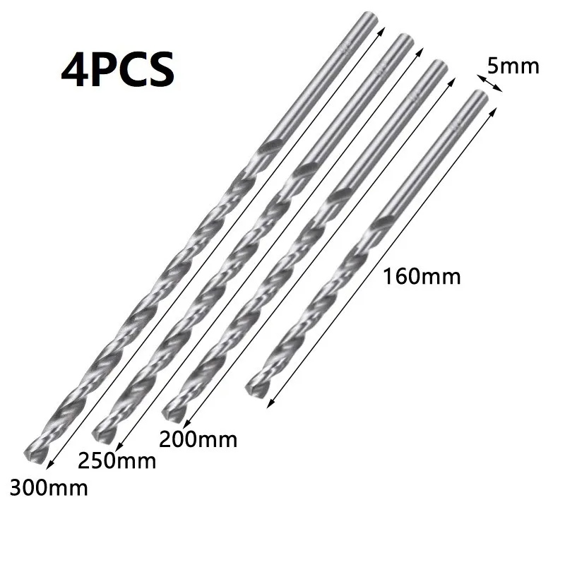 

Materials Extra Long HSS Drill Silver Long Drill Bit Straight Shank FOR Spring Steel