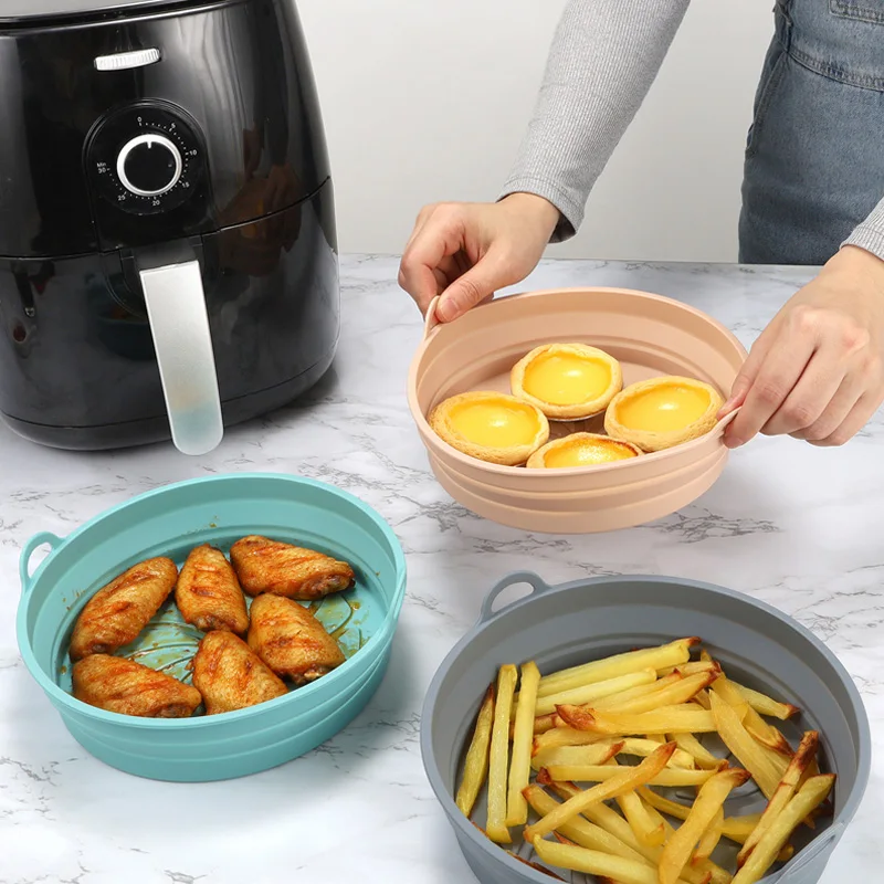 Силиконовый Складной Круглый Квадратный Форма Для Фритюрницы