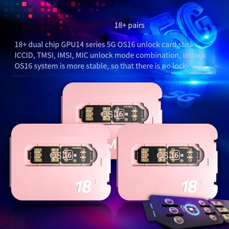 R-SIM 18 + двухчиповая карта Rsim подходящая для Iphone 14 серии 5G версия IOS16 R SIM