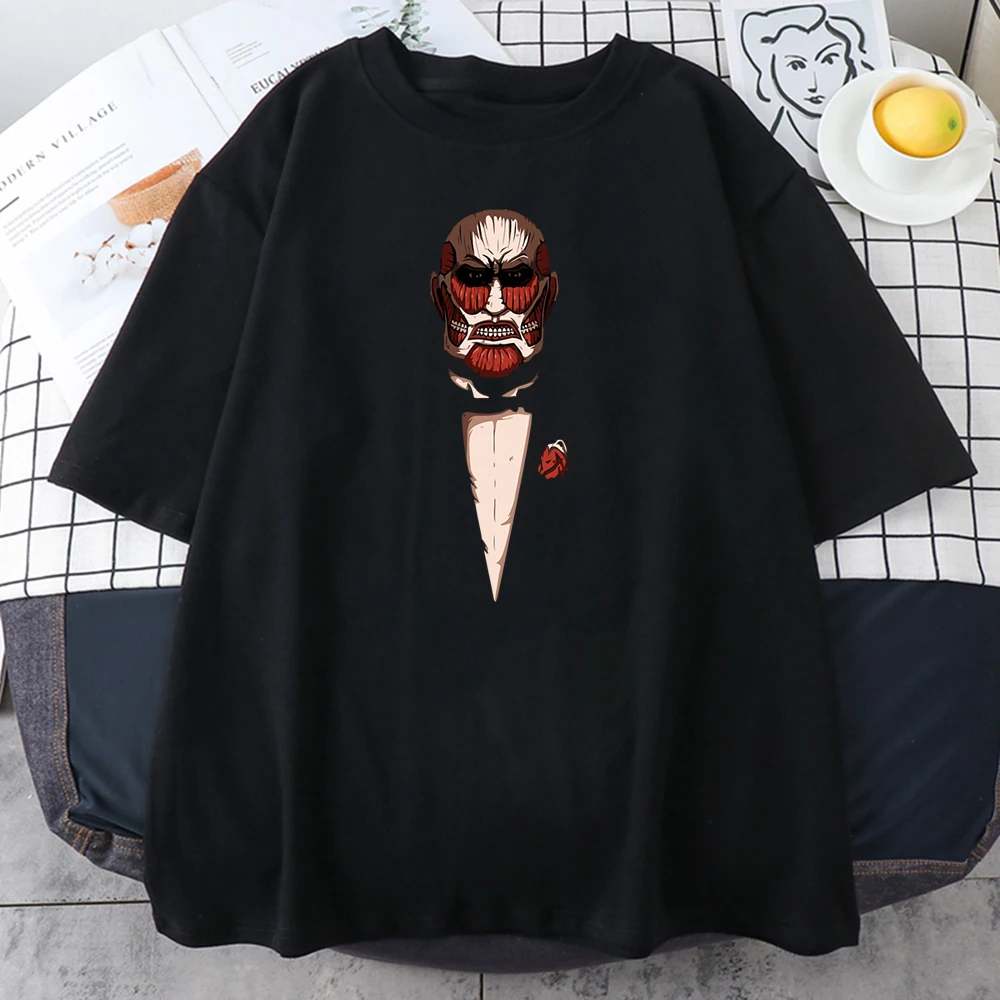 

CLOOCL Attack on Titan Anime Logo 100% Cotton T-shirt Casual T-Shirts Summer Cool T-Shirt Fashion Harajuku New Tee Drop Shipping