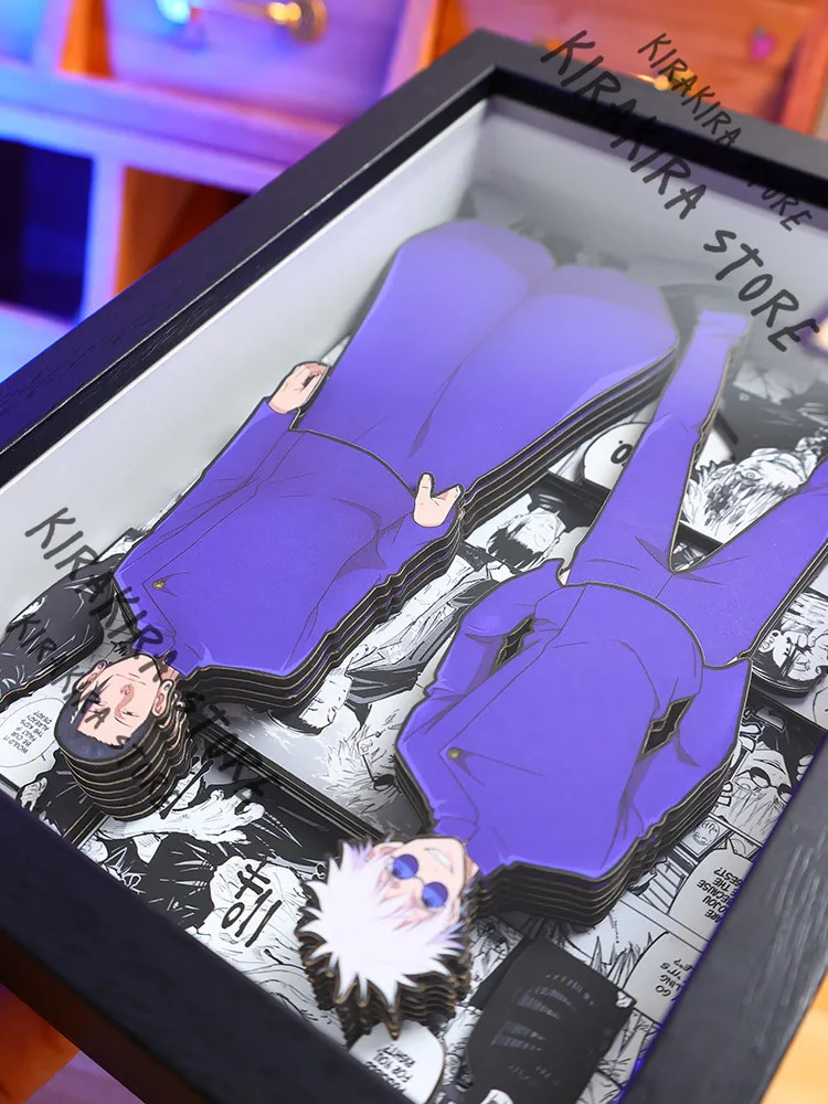 Jujutsu Kaisen Satoru Gojo Itadori Yuji 3D Стереограф Декор Косплей Талисман Аниме Ручная Роспись