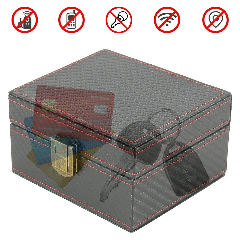 

Автомобильный блок сигналов, черный большой чехол для ключей, RFID-брелок для ключей Faraday, новый, высокое качество