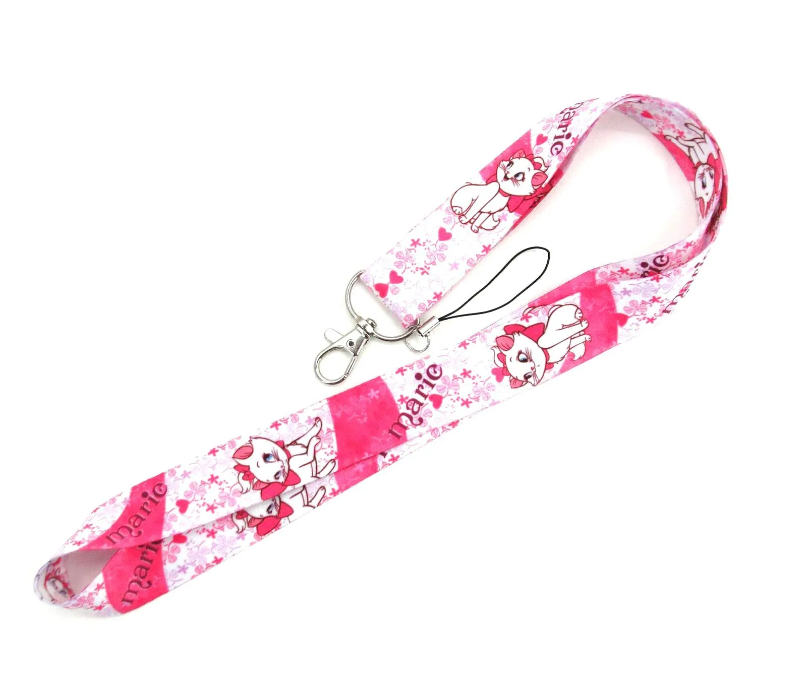 

Брелок для ключей D087, аксессуар для телефона с мультяшным рисунком кошки, удостоверения личности, животного