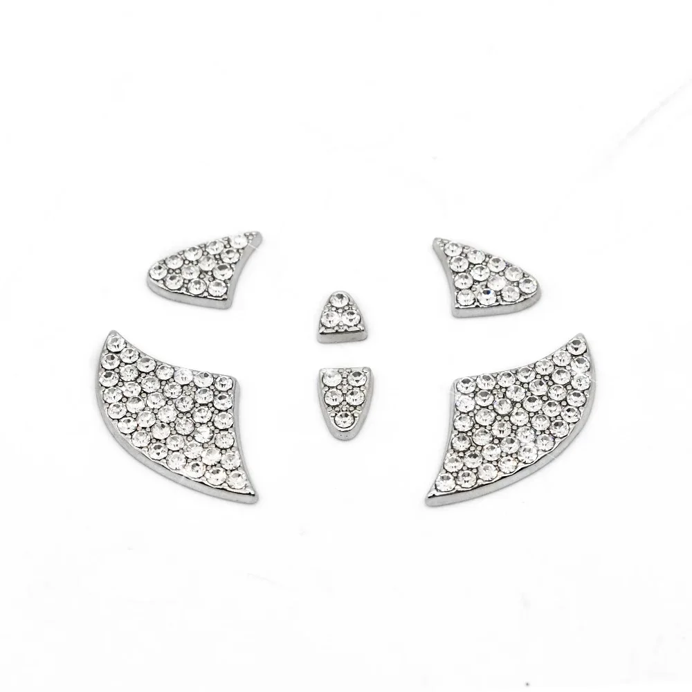 

Metal For Hyundai Toyota Honda Mazda Car Steering Wheel Panel Logo Crystal Rhinestone Diamond Sticker Bling Decor Decal Styling