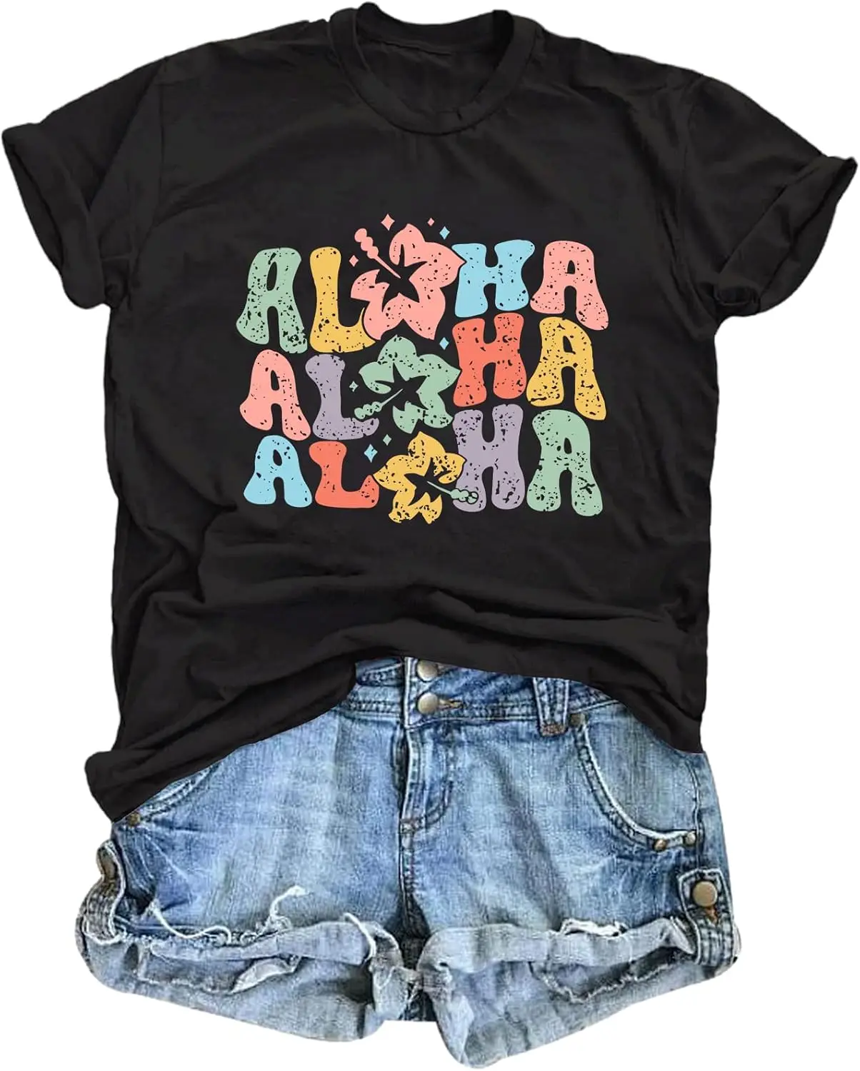 Гавайские рубашки для женщин футболки с цветочным рисунком топы тропического