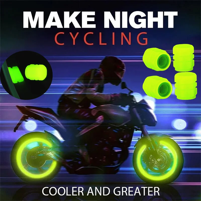 

Universal Luminous Tire Valve Cap Car Wheel Hub Glowing Dust-proof Decorative Tyre Rim Stem Covers Applicable Motorcycle Bike
