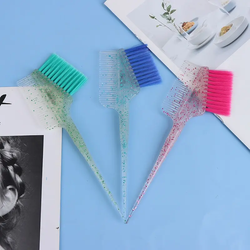 

Soft Fibre Glitter Tint Dye Hair Brush Hairdressing Pro Salon Tools Bleach Comb Salon Accessories For Hair Coloring Brush