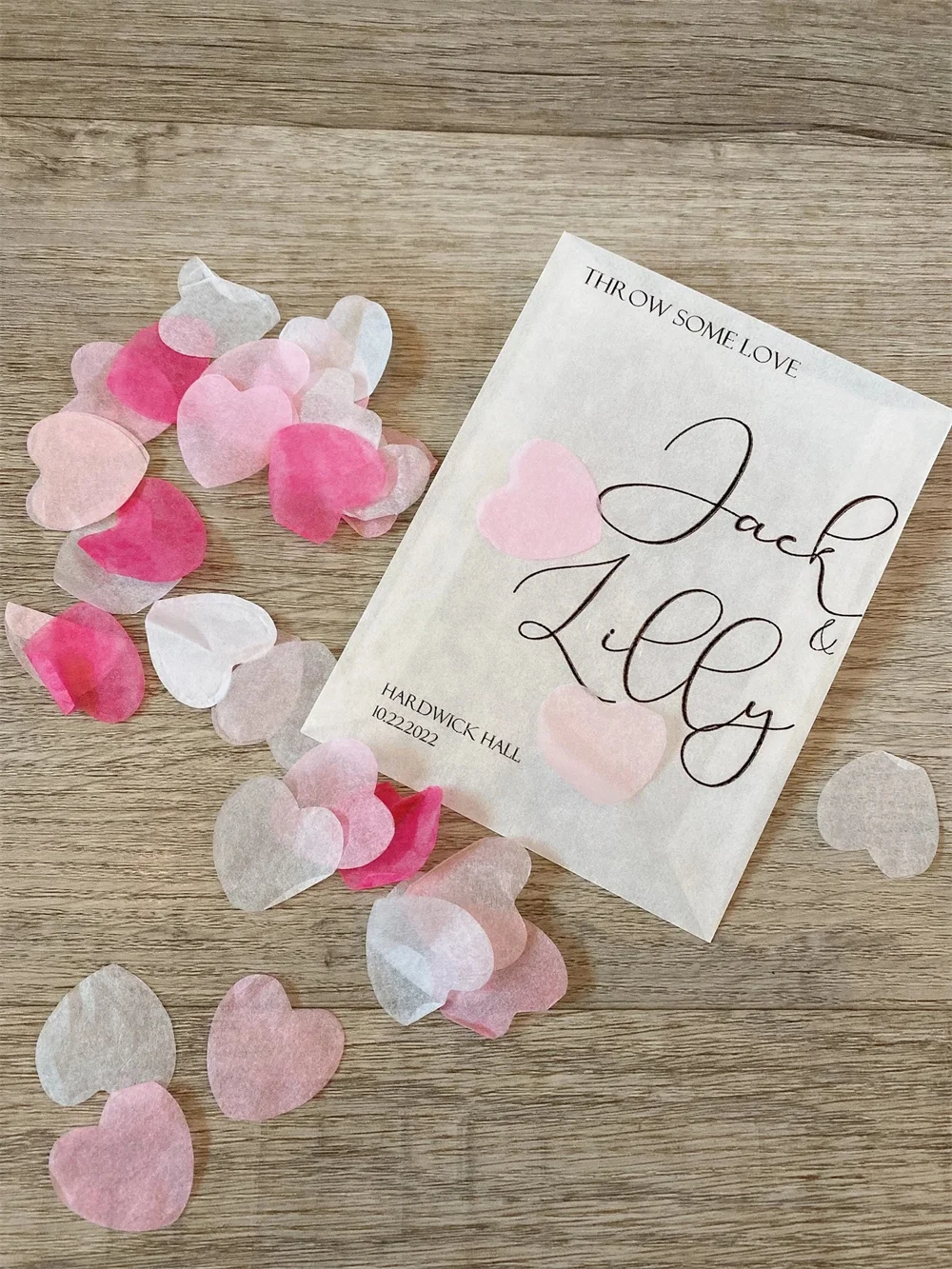 

25 шт., индивидуальные биоразлагаемые свадебные конфетти-пакеты с любом дизайном