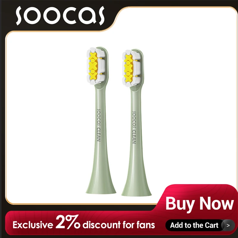 SOOCAS Electric Toothbrush Replacement Brush Heads For D2