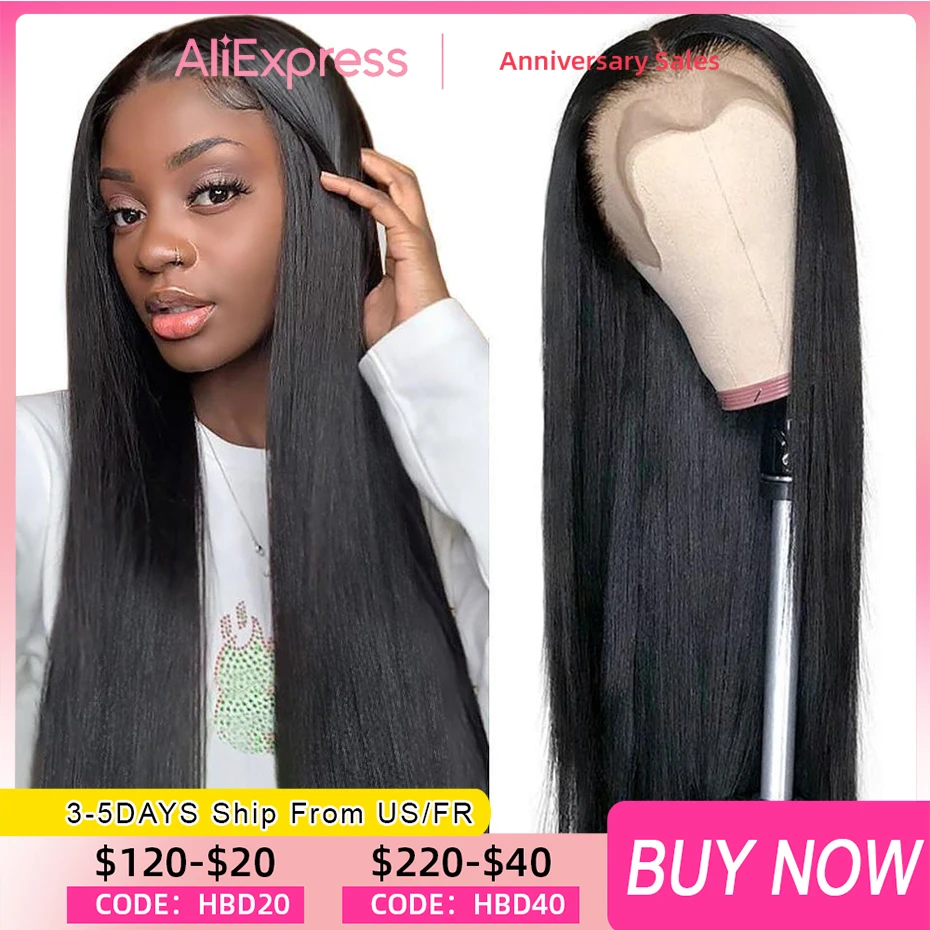 

Lace Frontal Wig 28 30 inch Straight Human Hair Wigs 180% 13x4/6 Transparent Lace Front Wigs 4x4 Human Hair Lace Closure Wigs