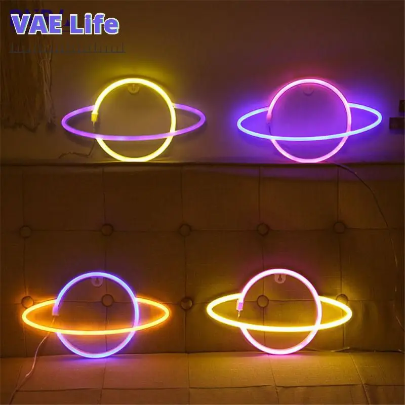 

Led Planet Stars Moon Clouds Rainbow Rocket Shape Neon Light Decor Wall Hanging Lights Room Party Decoration Lights Wholesale