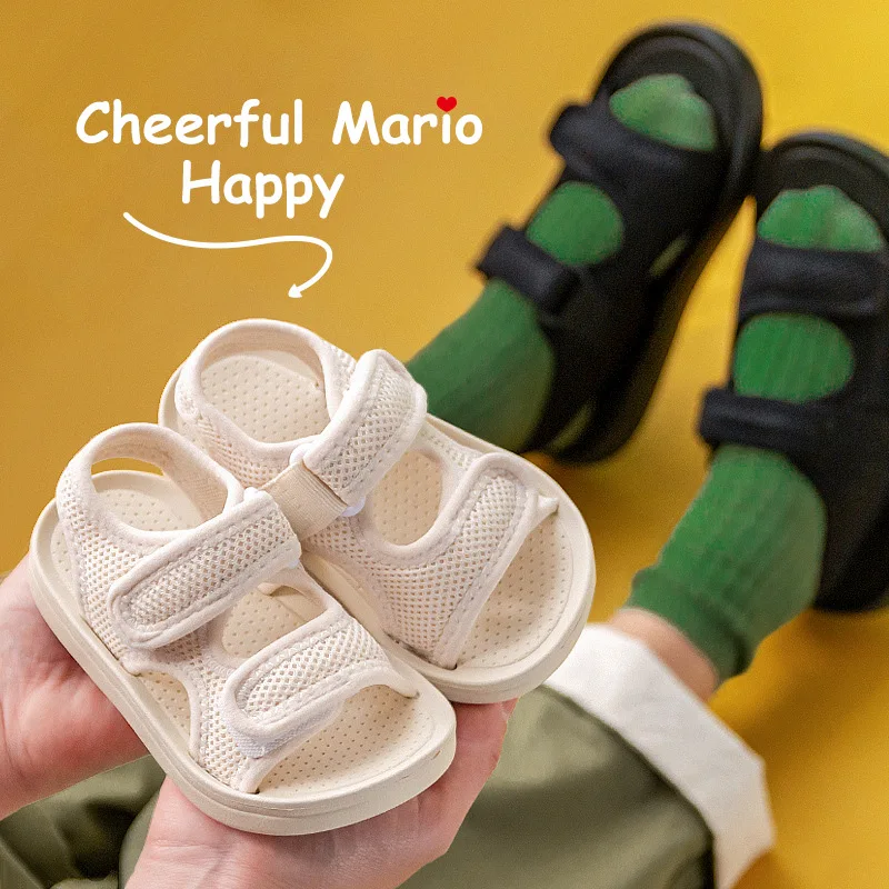

New Summer Children Sandals Breathable Toddler Kids Light Sole Girls Boys Hollow Solid Casual Little Baby Shoes