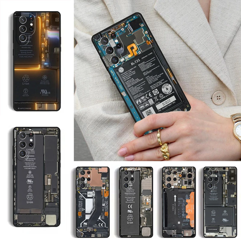 Фото Чехол-бампер для телефона с дизайном материнской платы для Samsung Galaxy S26 S25 Ultra S24 S23 S22 S21 Plus Note 10 №1
