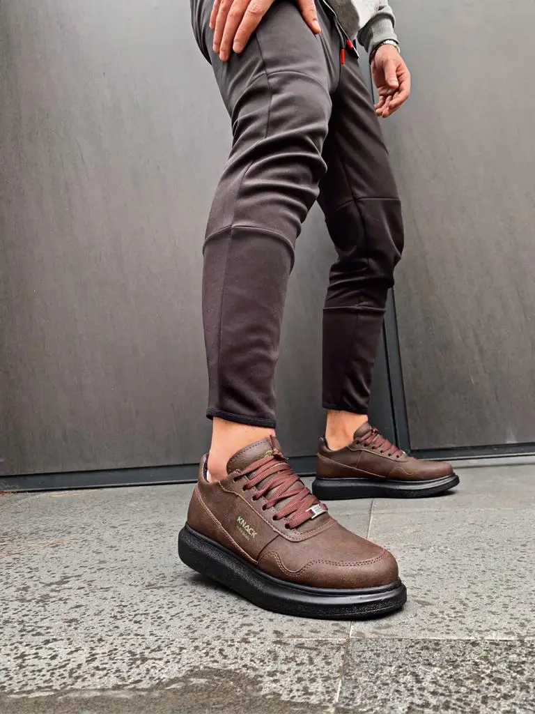 

KNACK Brown Daily Shoes Van for Men 040 Artificial Leather Rubber Lace-up Fall & Spring Casual Comfortable Outdoor Footwear Timberland Polo Fast and Free Shipping High Quality Fabric New Season Fashion Trendy 2021