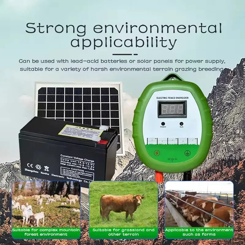 Электрический контроллер забора Солнечная ферма технические аксессуары для