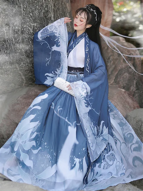 Traditional Hanfu Dance Costumes Folk Fairy Dress 1