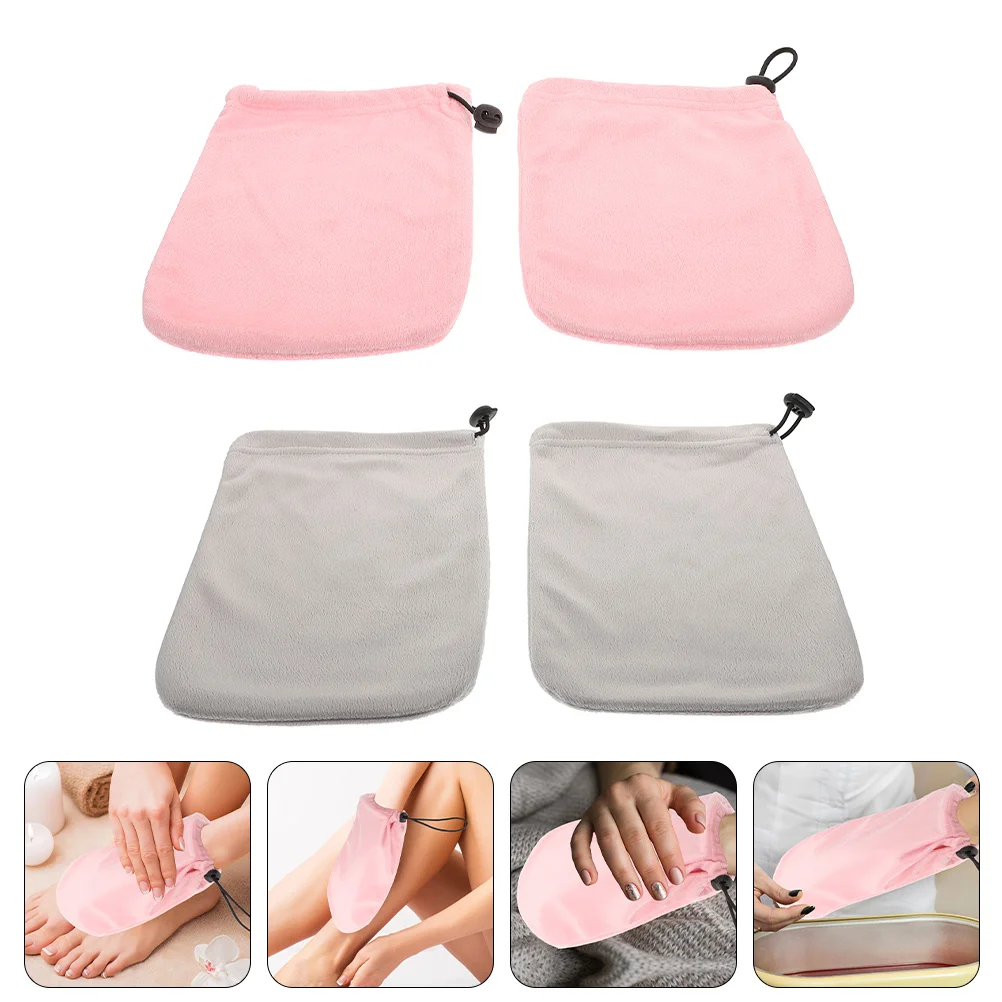 

2 Pairs Wax Therapy Hand Care Paraffin Wax Mittens Hand Covers