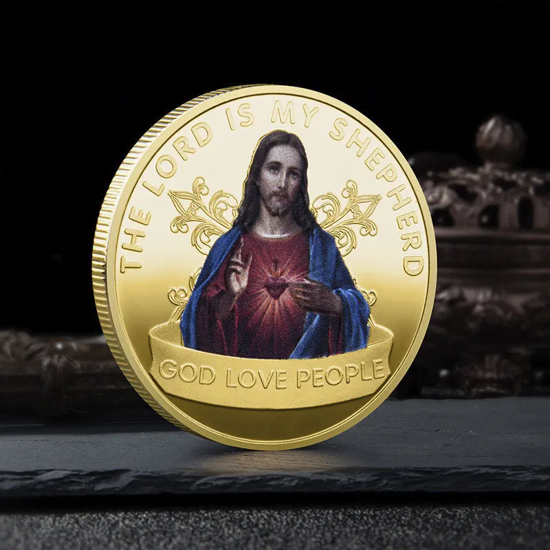 

Позолоченные религиозные монеты с изображением Иисуса