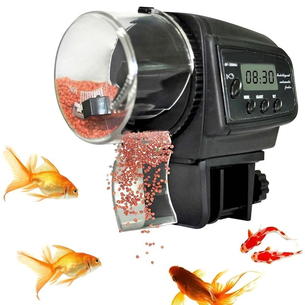 

Auto Feeders Aquarium Fish Feeder LCD Display 100ML With Timer Feeding Dispenser Tool For Aquarium Fish Tank