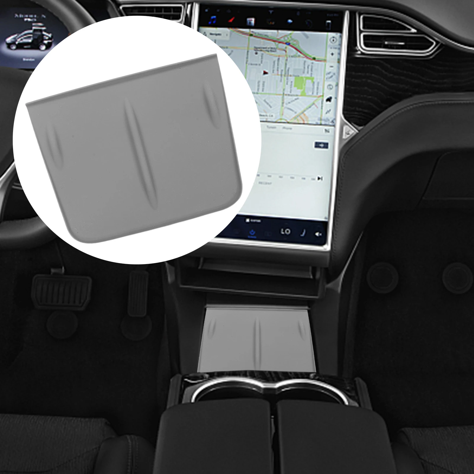 

Anti Slip For Model 3 Mat Silicone Automobile Silicone Non-Slip Mat Pad Car Sticky Phone Holder Car Interior Accessories Black