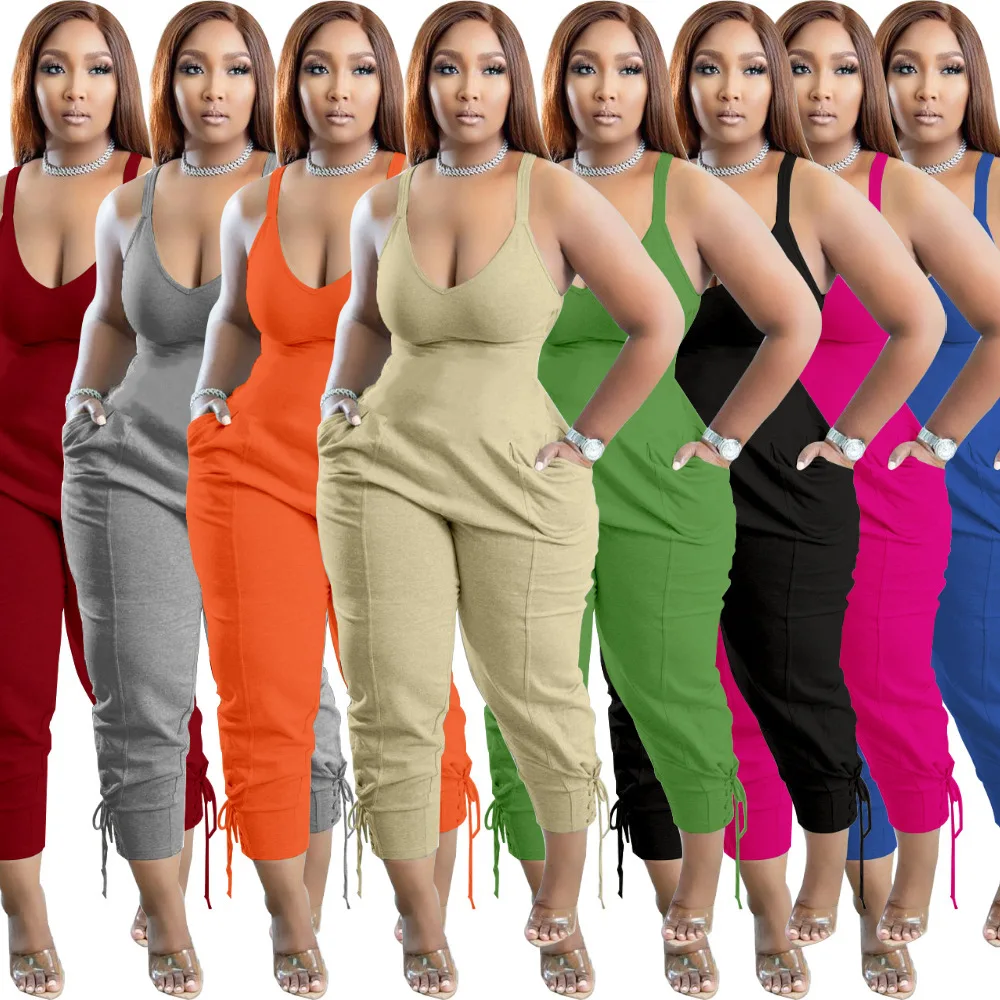 

2023 Winter Sexy Women's Dress Solid Color Elegant Temperament Commuter Elastic High Waist Tight Sexy Halter Slim One-piece Pant