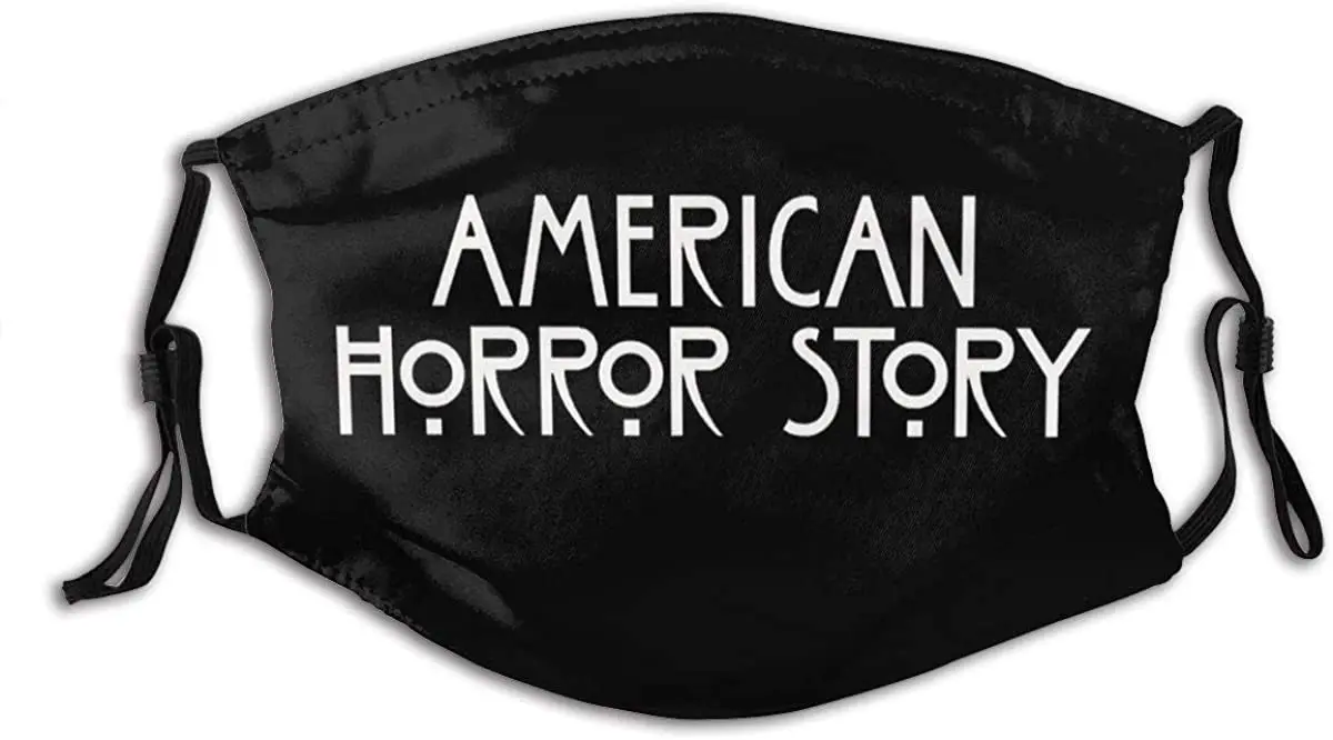 

American Horror Story Adjustable Face Mask Washable Windproof Dust Cloth Masks with PM2.5 Filters for adults kids