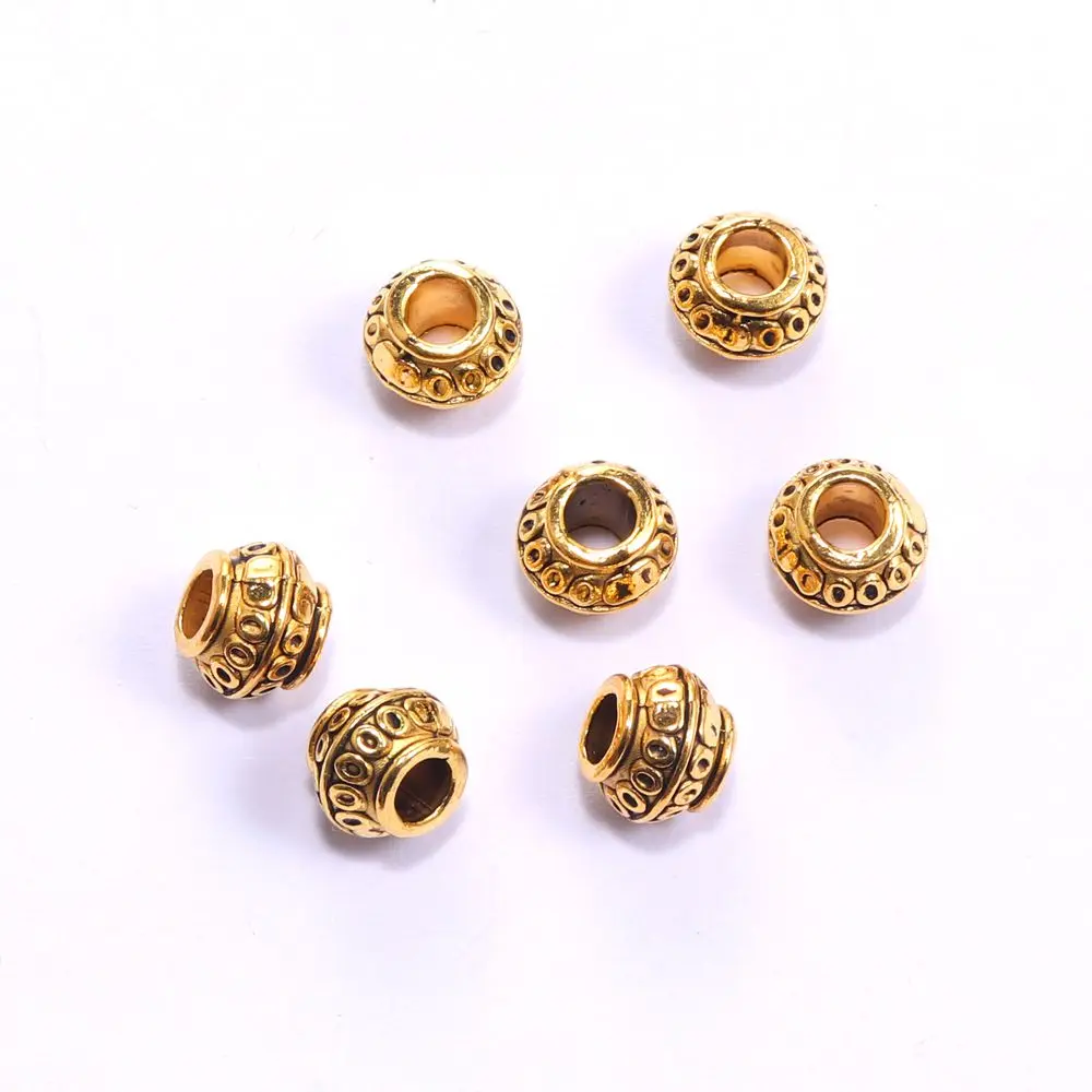 Большое отверстие тибетские серебряные золотые бронзовые трубки металлические