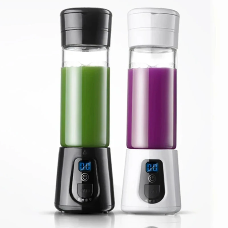 

420Ml Electric Juicer Six-Knife Smoothie Blender Cup LCD Blender USB Portable Blenders Food Processor