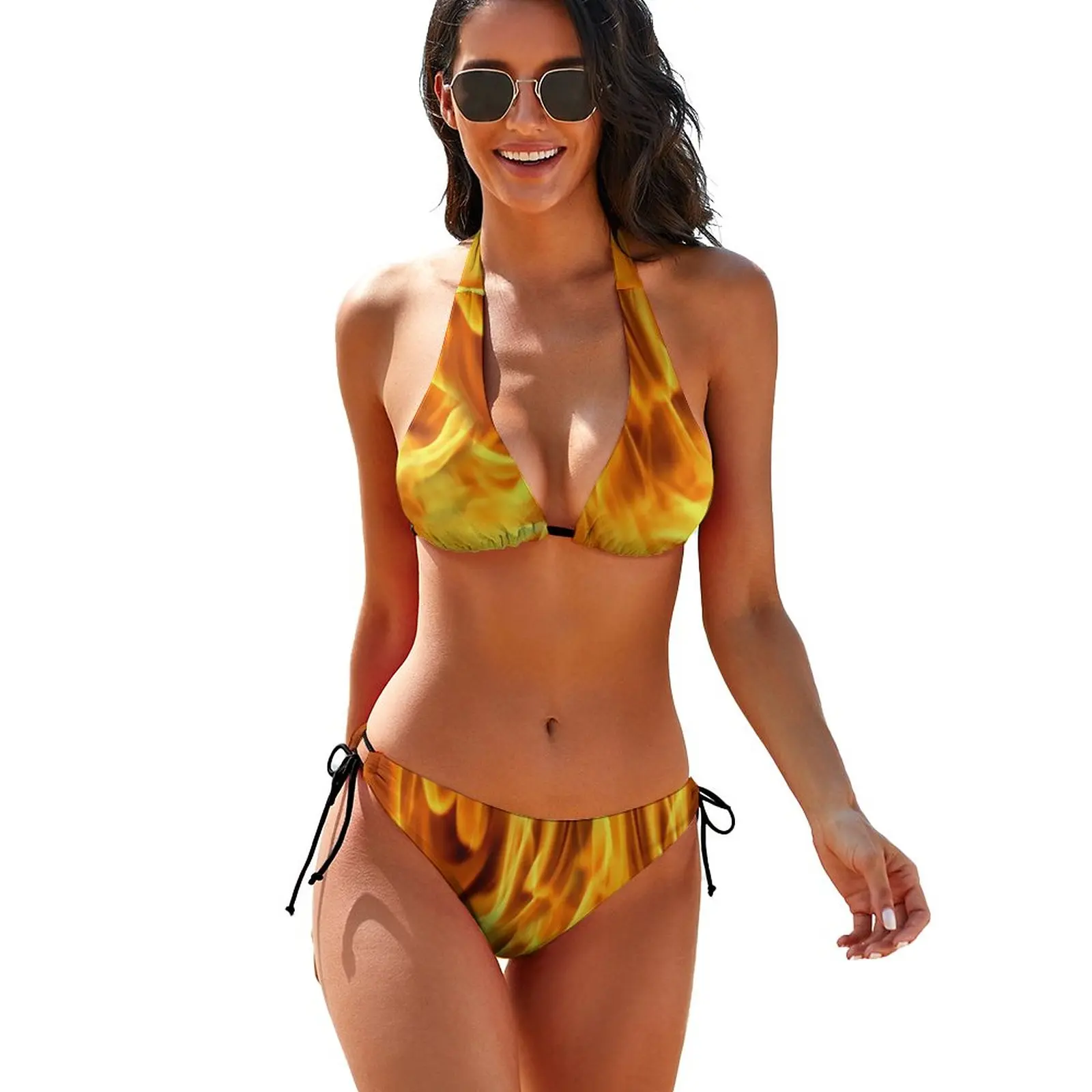 

Купальник-бикини с эффектом пуш-ап и принтом