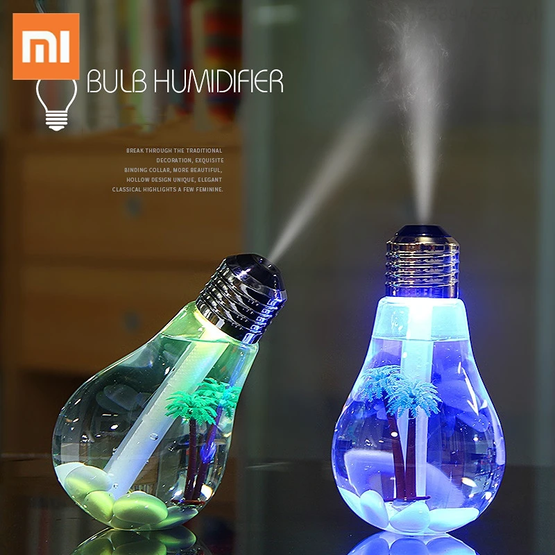 

Xiaomi Atmosphere Lamp Humidifier Micro Landscape Atomizer Mute Colorful Bulb Humidifier Air Humidifier Essential Oil Diffuser
